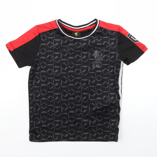 Liverpool FC Boys Multicoloured Geometric  Basic T-Shirt Size 5-6 Years  - Liverpool FC