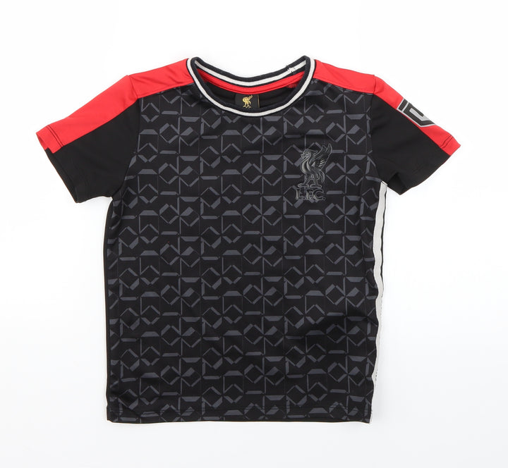 Liverpool FC Boys Multicoloured Geometric  Basic T-Shirt Size 5-6 Years  - Liverpool FC