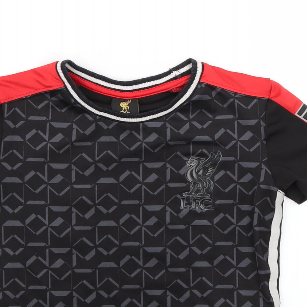 Liverpool FC Boys Multicoloured Geometric  Basic T-Shirt Size 5-6 Years  - Liverpool FC