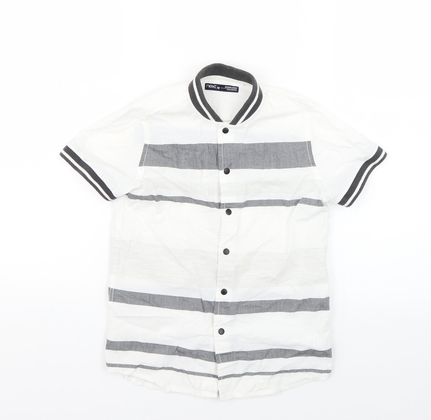 NEXT Boys White Striped  Basic Polo Size 6 Years