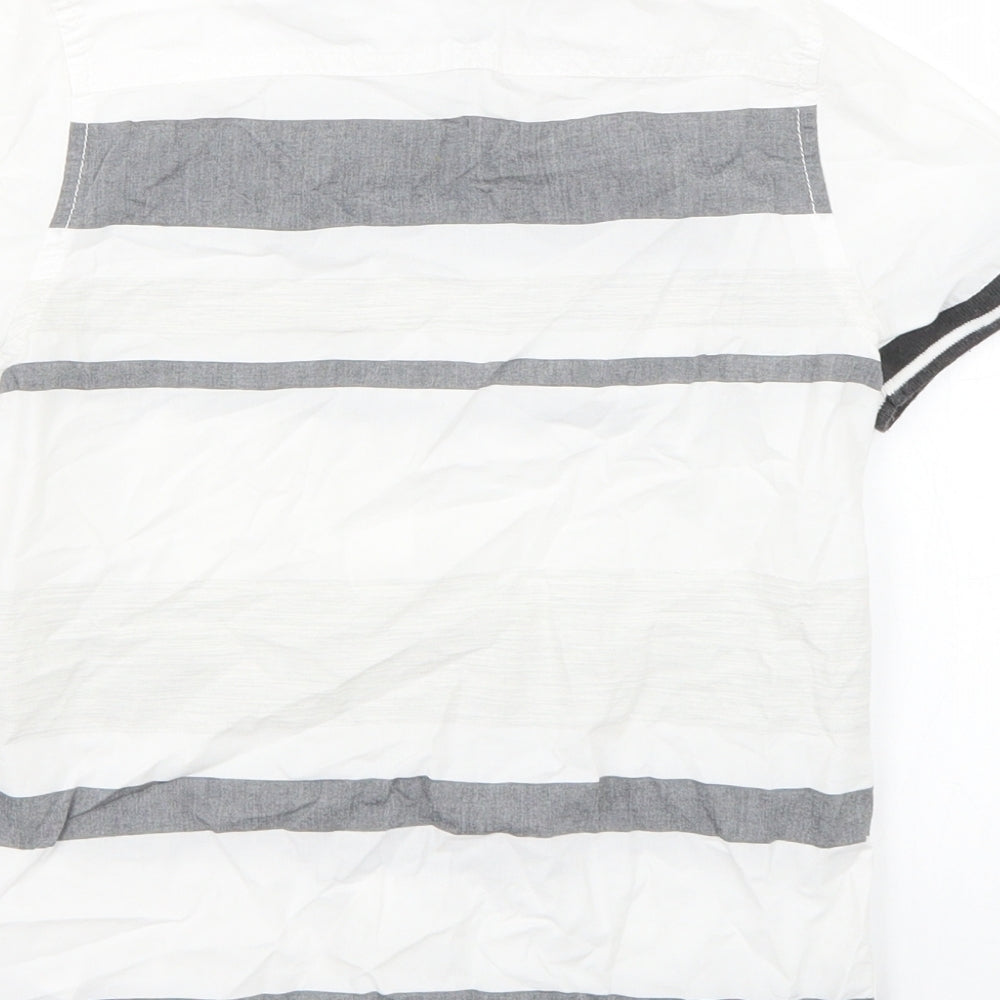 NEXT Boys White Striped  Basic Polo Size 6 Years