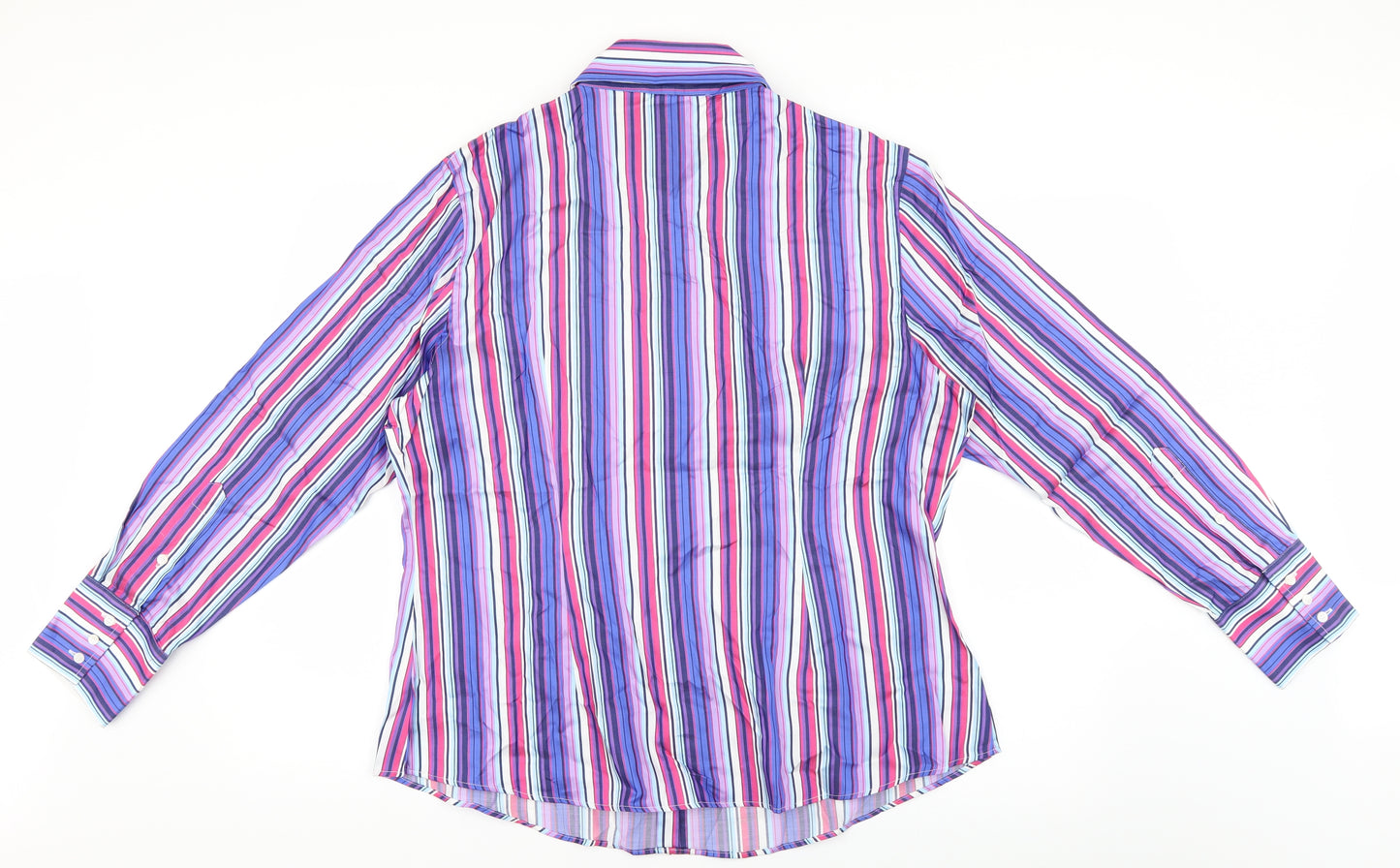 Hawes & Curtis Mens Multicoloured Striped   Dress Shirt Size 18