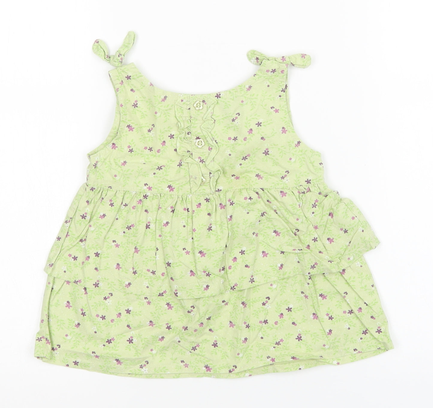 TU Girls Green Floral  A-Line  Size 2-3 Years