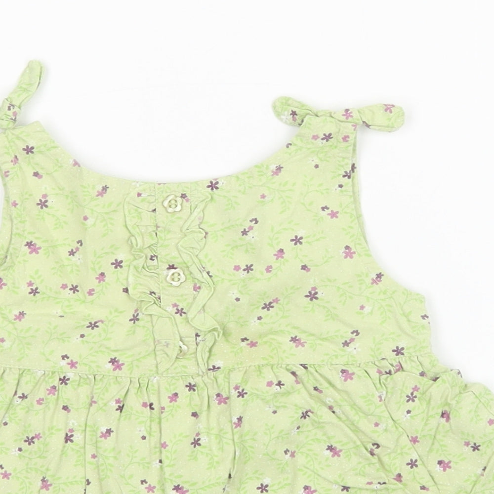 TU Girls Green Floral  A-Line  Size 2-3 Years
