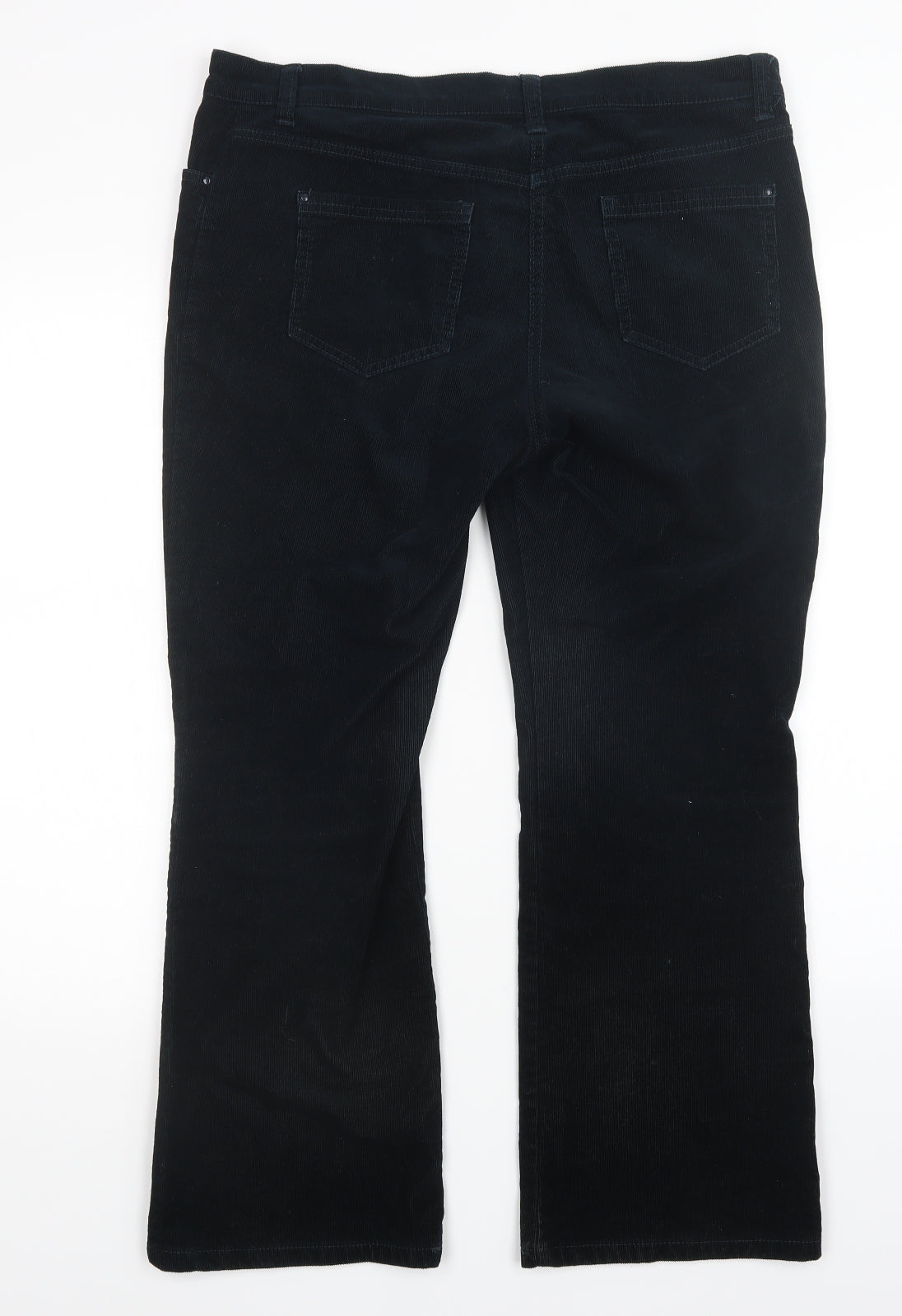 M&S Womens Blue  Corduroy Bootcut Jeans Size 14 L27 in