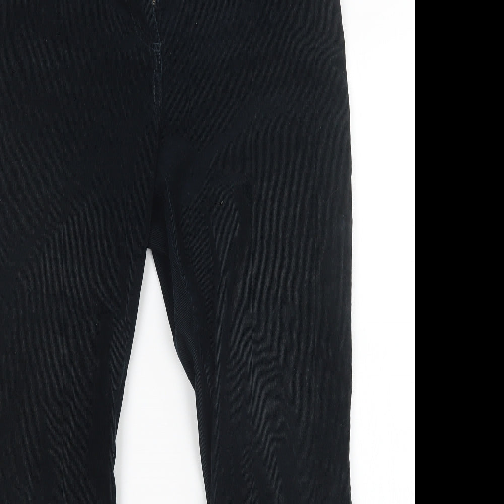 M&S Womens Blue  Corduroy Bootcut Jeans Size 14 L27 in