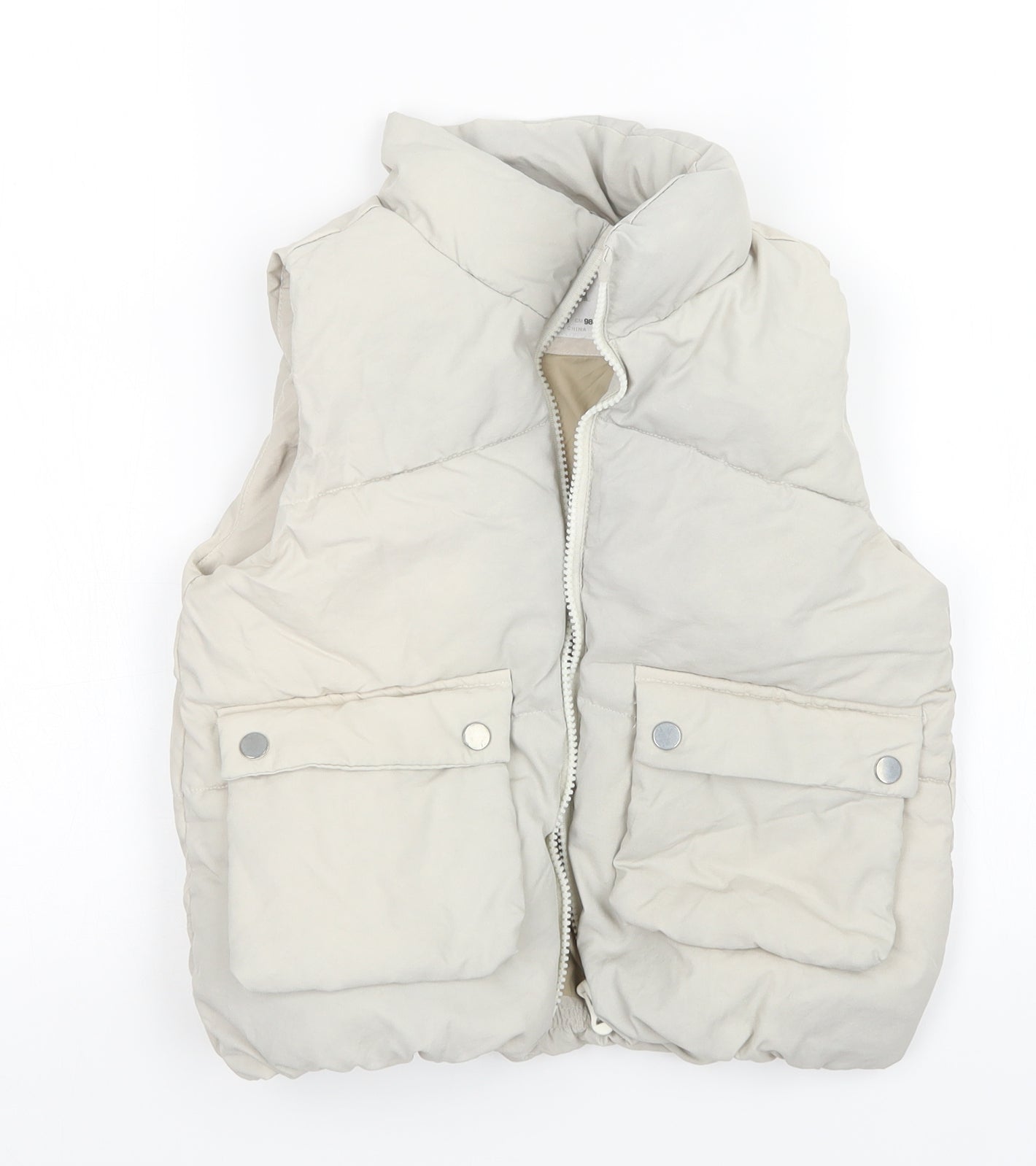 Zara Girls Beige   Gilet Coat Size 2-3 Years