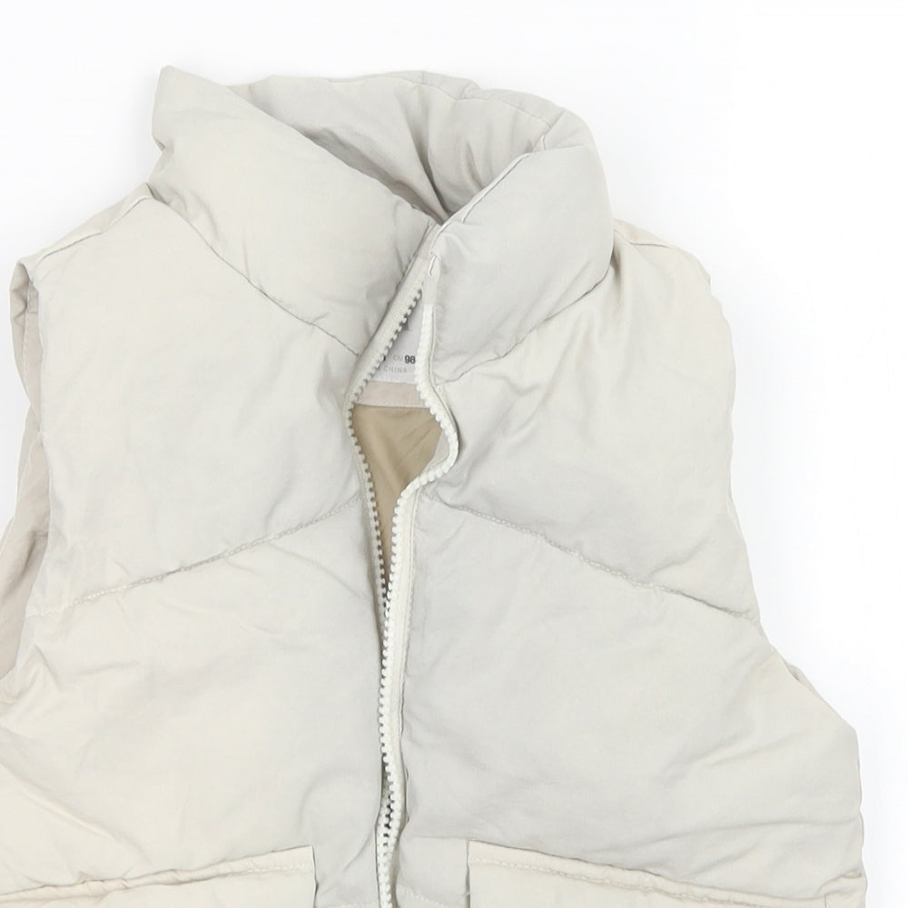Zara Girls Beige   Gilet Coat Size 2-3 Years