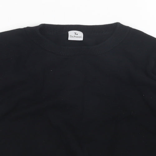 TU Girls Black   Pullover Jumper Size 7 Years