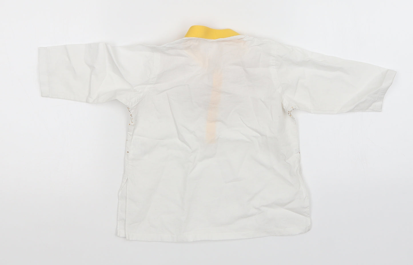 J Infants Boys White Animal Print  Basic Polo Size 6-9 Months