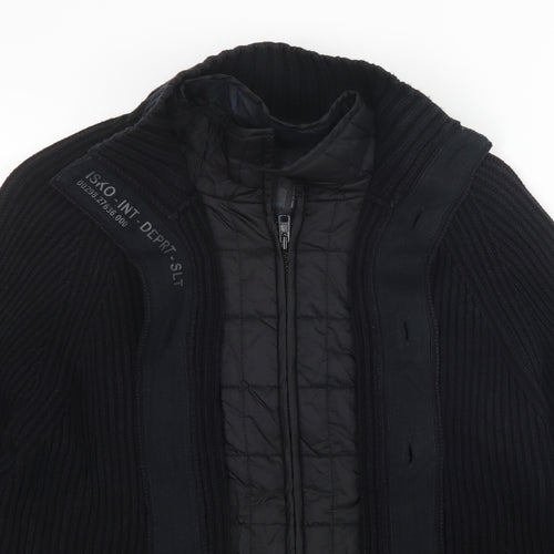 NEXT Mens Black   Quilted Coatigan Size L