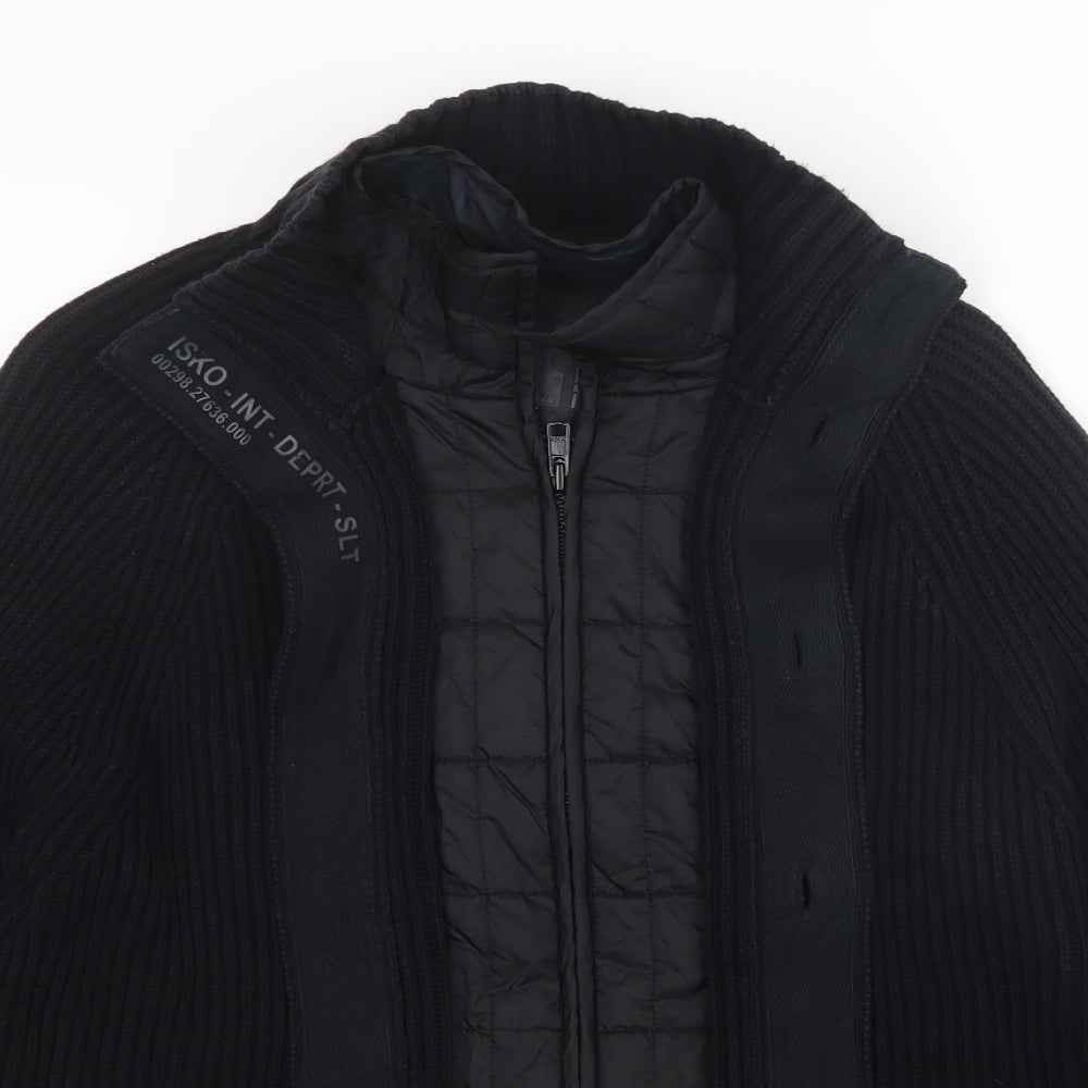 NEXT Mens Black   Quilted Coatigan Size L