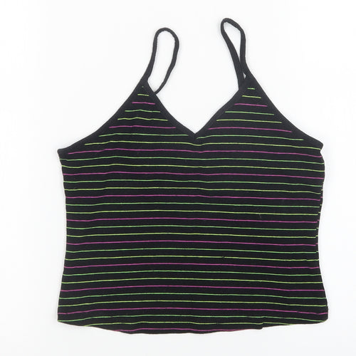 primark  Womens Multicoloured Striped  Cropped T-Shirt Size XS