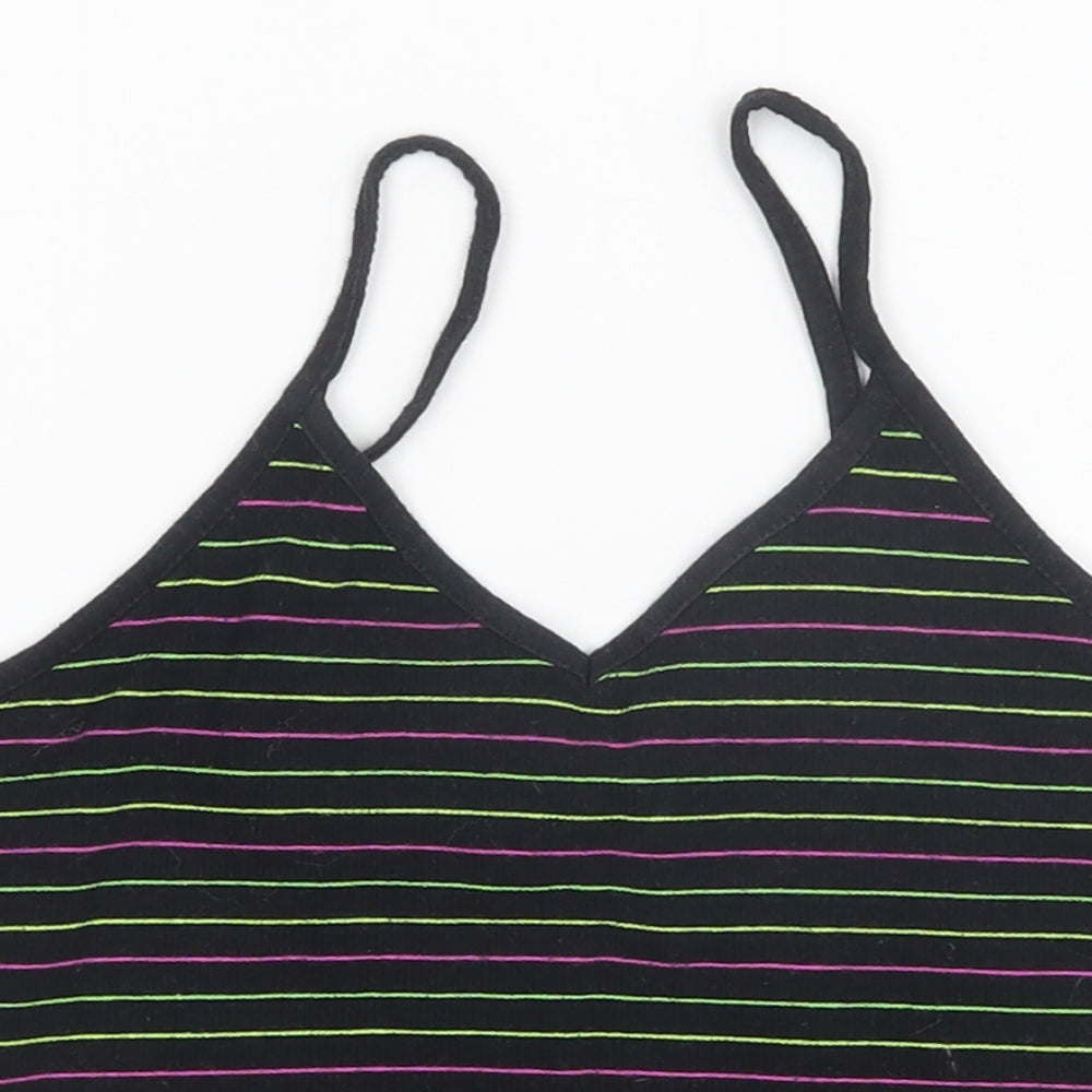 primark  Womens Multicoloured Striped  Cropped T-Shirt Size XS
