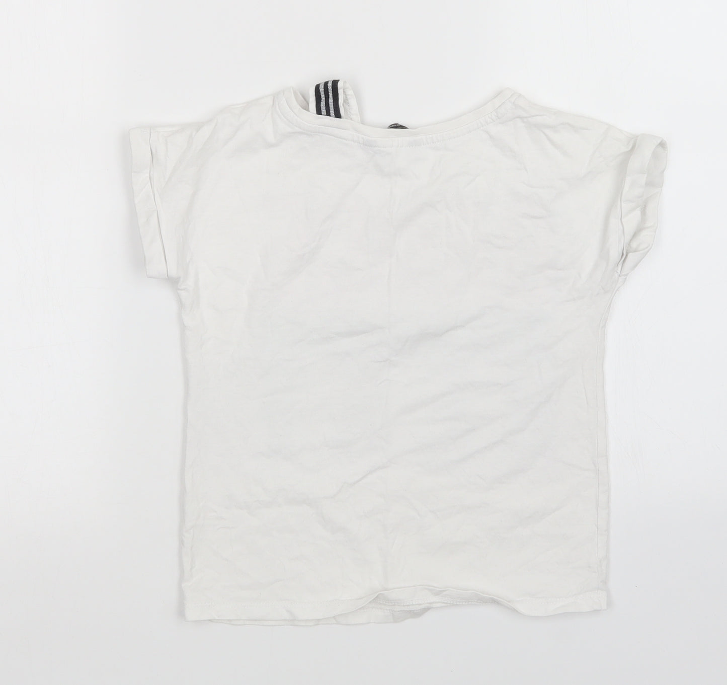 George Girls White   Basic T-Shirt Size 8-9 Years