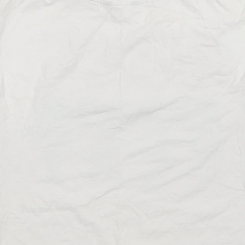George Girls White   Basic T-Shirt Size 8-9 Years