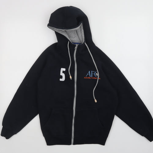 papini Mens Black   Full Zip Hoodie Size XS