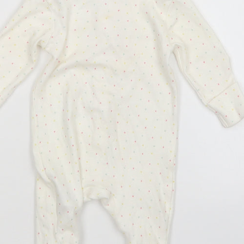 Earlydays Girls White Polka Dot  Babygrow One-Piece Size Newborn