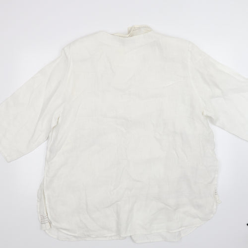 Preworn Womens White   Shirt Dress  Size 18