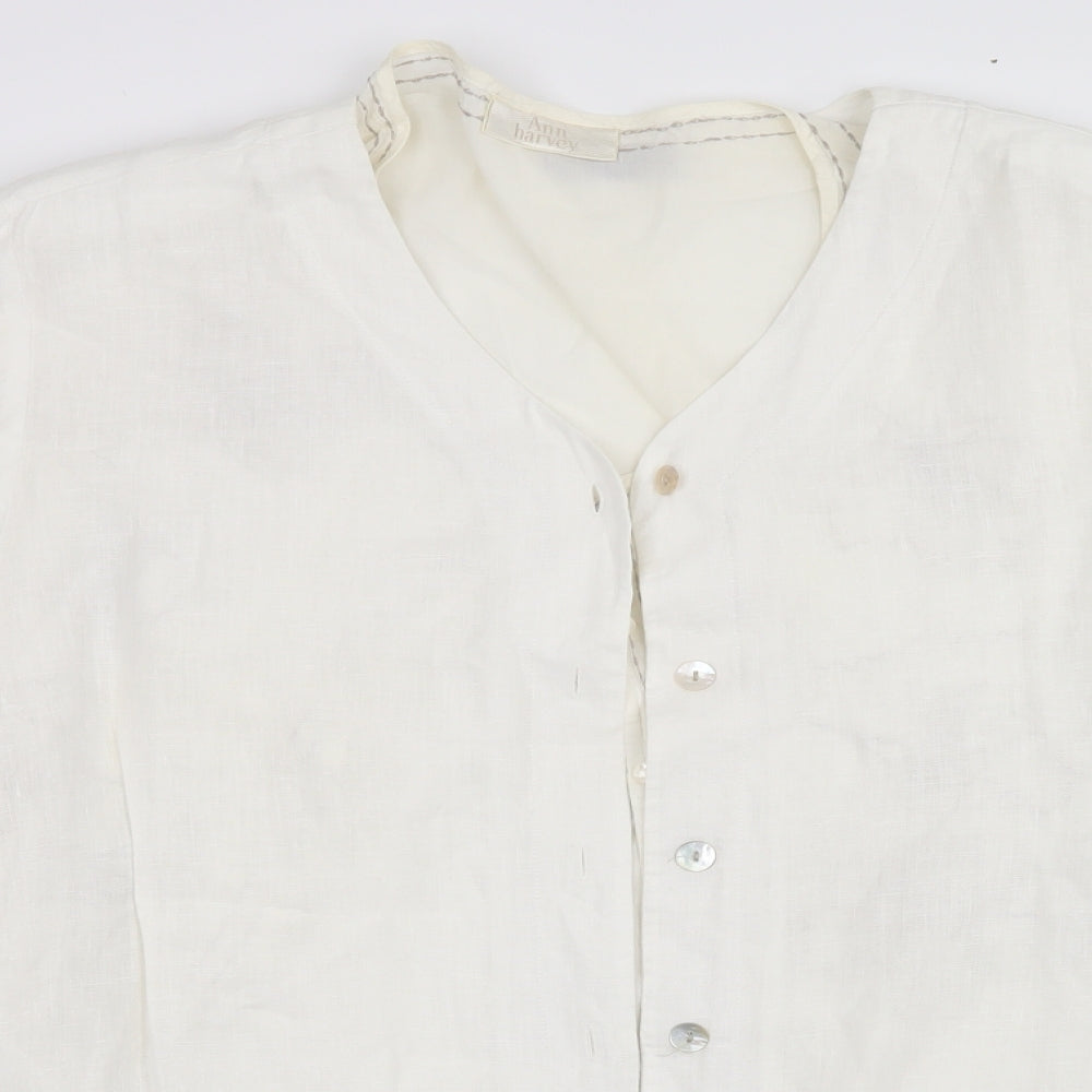 Preworn Womens White   Shirt Dress  Size 18