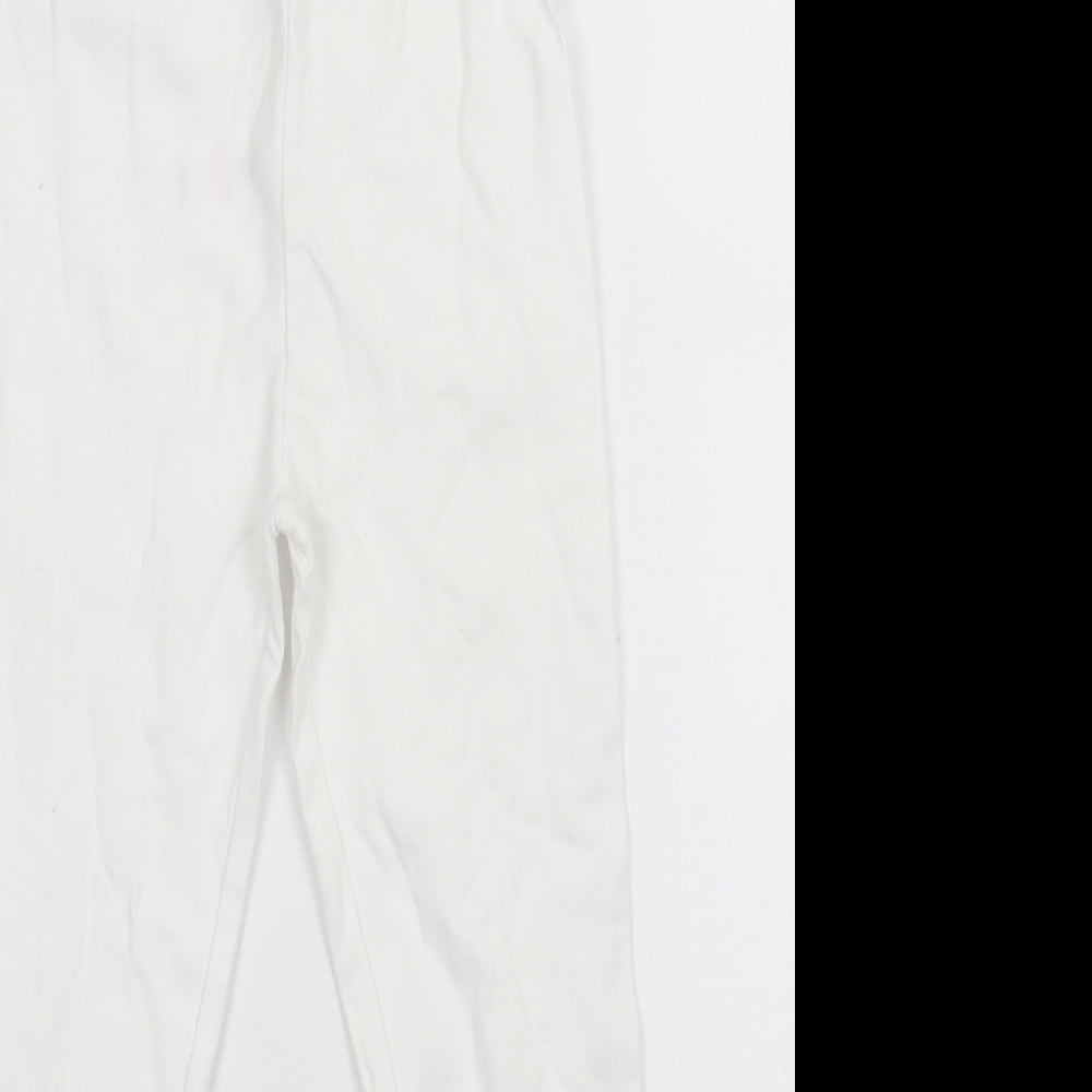 TU Girls White   Sweatpants Trousers Size 6 Years