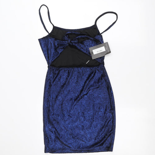 PRETTYLITTLETHING Womens Blue   Pencil Dress  Size 10