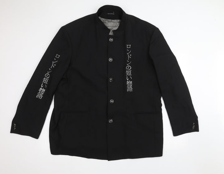 Shortes London Mens Black   Jacket Suit Jacket Size 40
