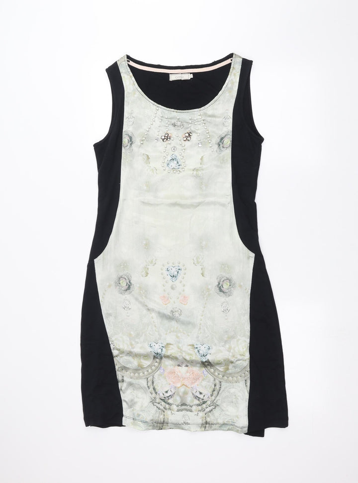 Cream Womens Black A-Line Size S
