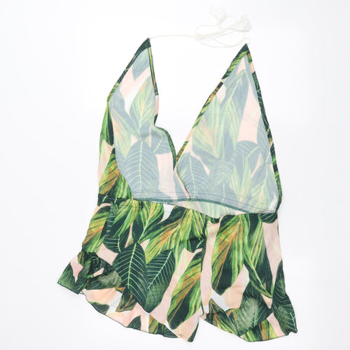 Zaful Womens Green Camouflage  Basic Blouse Size S