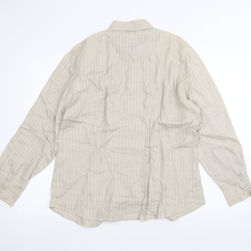 JFW Mens Beige    Dress Shirt Size 16