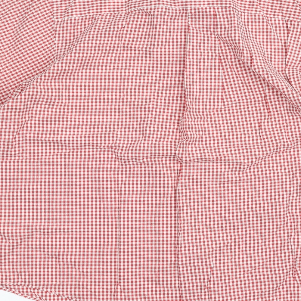 Lands' End Womens Red   Basic Button-Up Size L