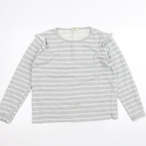 Papaya Womens Grey Striped  Pullover Jumper Size 12
