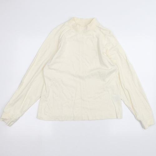 Slimma  Womens White   Basic T-Shirt Size M