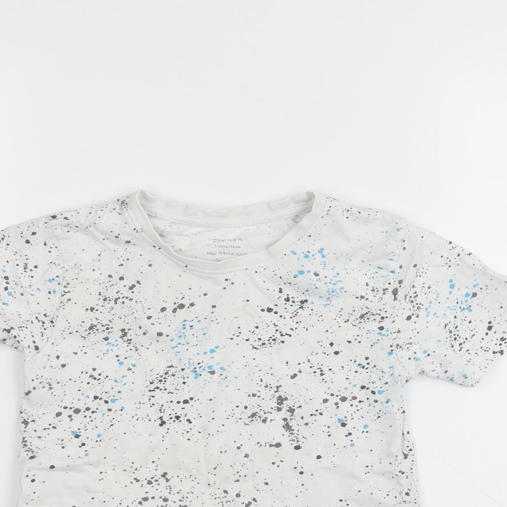 Primark Boys White   Basic T-Shirt Size 5-6 Years