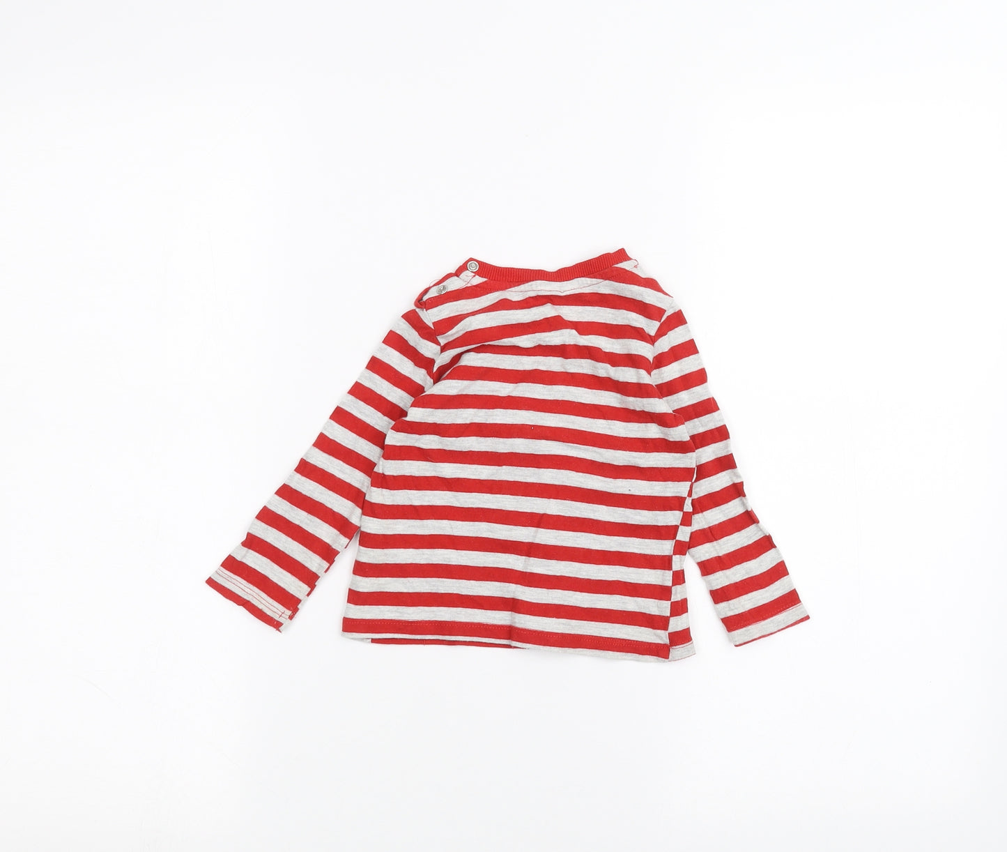 So Cute Baby Grey Striped  Basic T-Shirt Size 9-12 Months  - christmas
