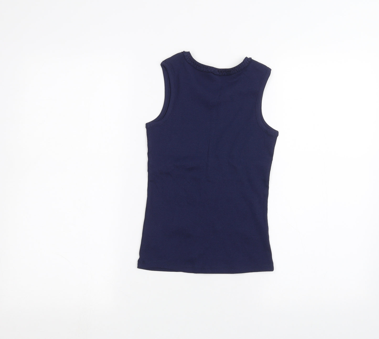 George Girls Blue   Basic T-Shirt Size 8-9 Years