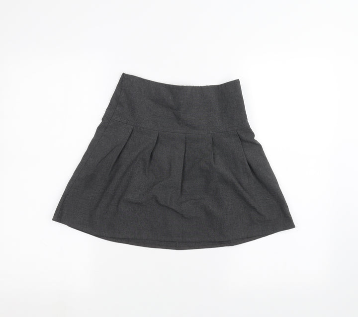 Marks and Spencer Girls Grey A-Line Skirt Size 8-9 Years