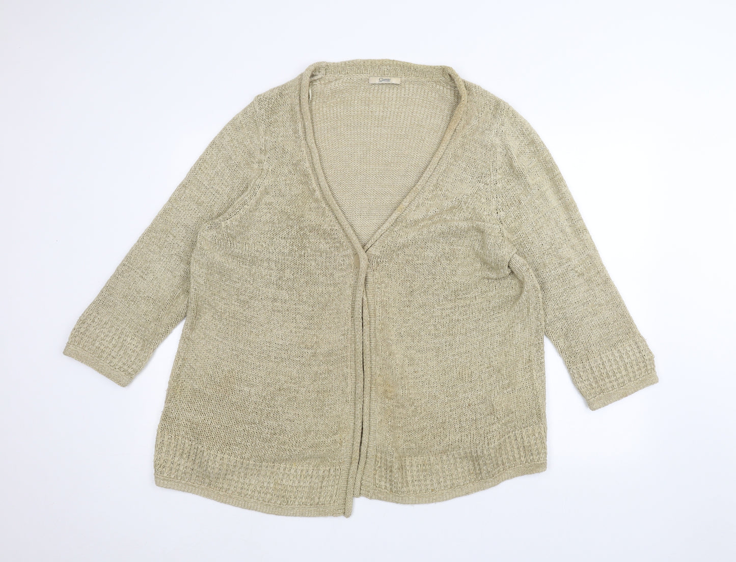 Marks and Spencer Womens Brown   Jacket Coatigan Size 22