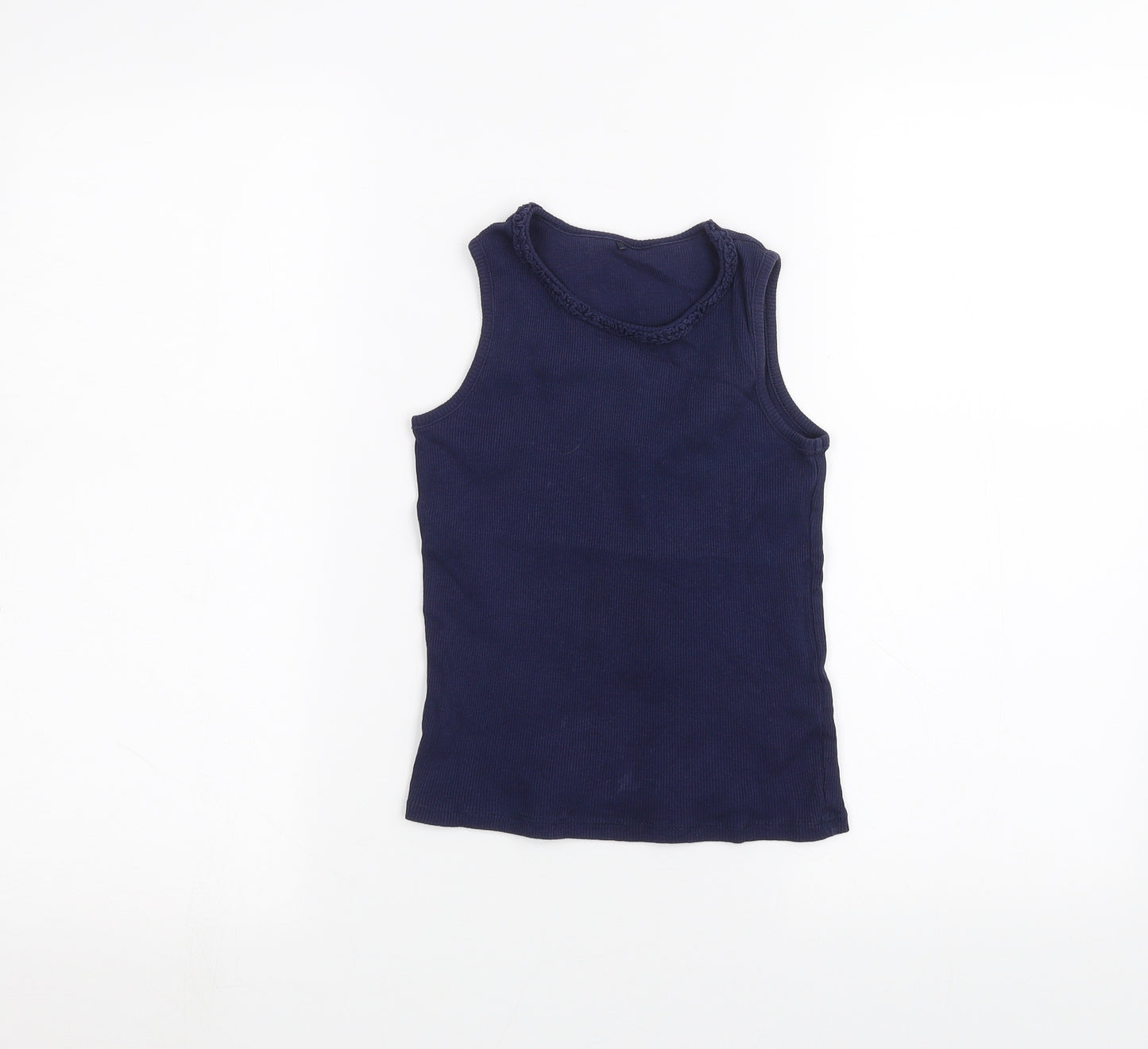 George Girls Blue   Basic T-Shirt Size 7-8 Years