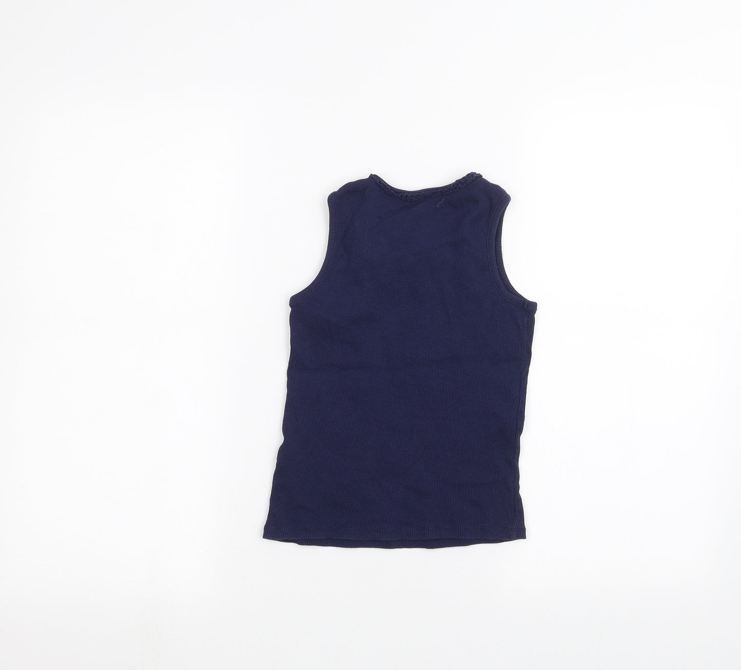 George Girls Blue   Basic T-Shirt Size 7-8 Years