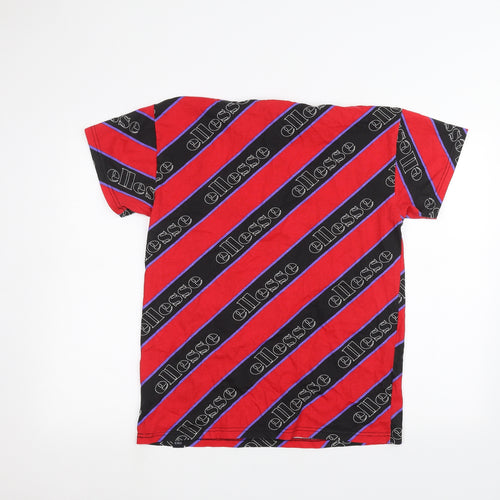 ellesse Womens Red Striped  Basic T-Shirt Size 8
