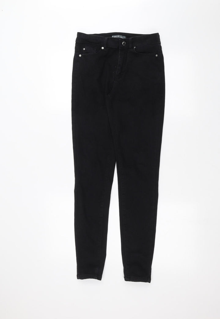 Denim & Co. Womens Black   Skinny Jeans Size 10 L27 in