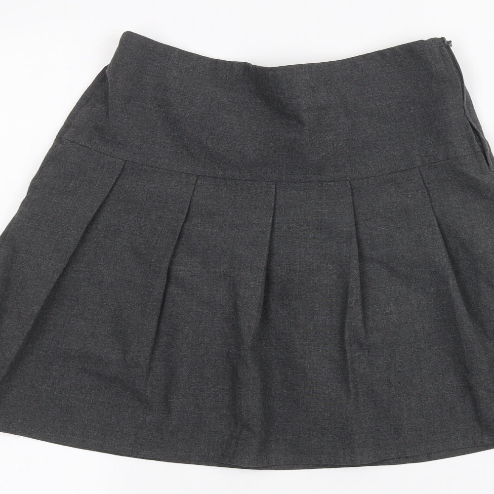 Marks and Spencer Girls Grey   A-Line Skirt Size 8-9 Years