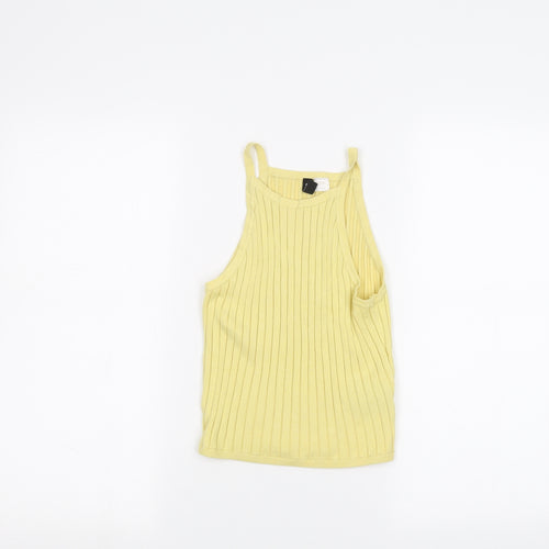 H&M Womens Yellow   Basic Tank Size S