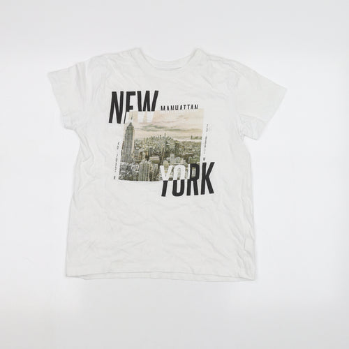 Primark Girls White   Basic T-Shirt Size 9-10 Years