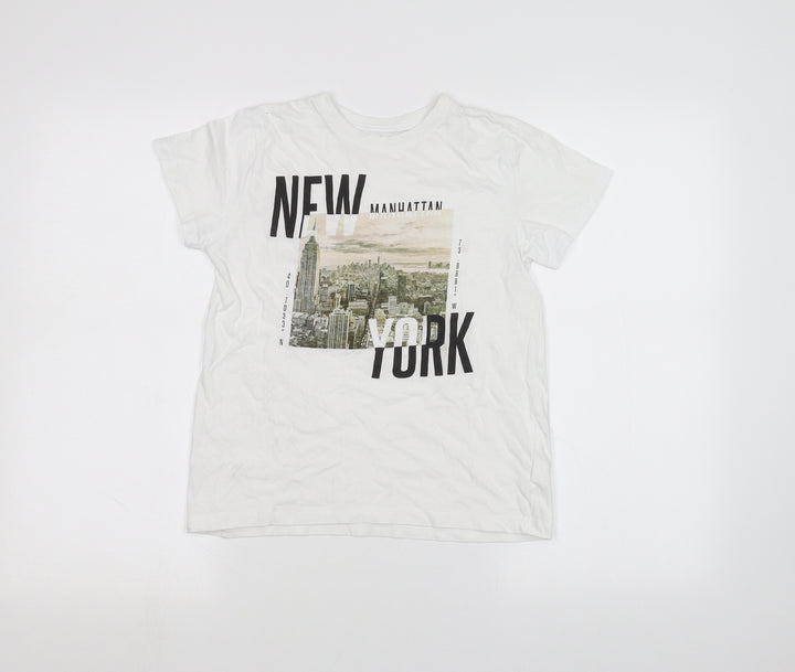 Primark Girls White   Basic T-Shirt Size 9-10 Years
