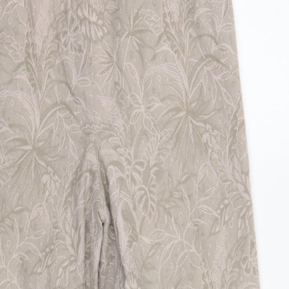 Robell Womens Beige Floral  Trousers  Size 16 L23 in
