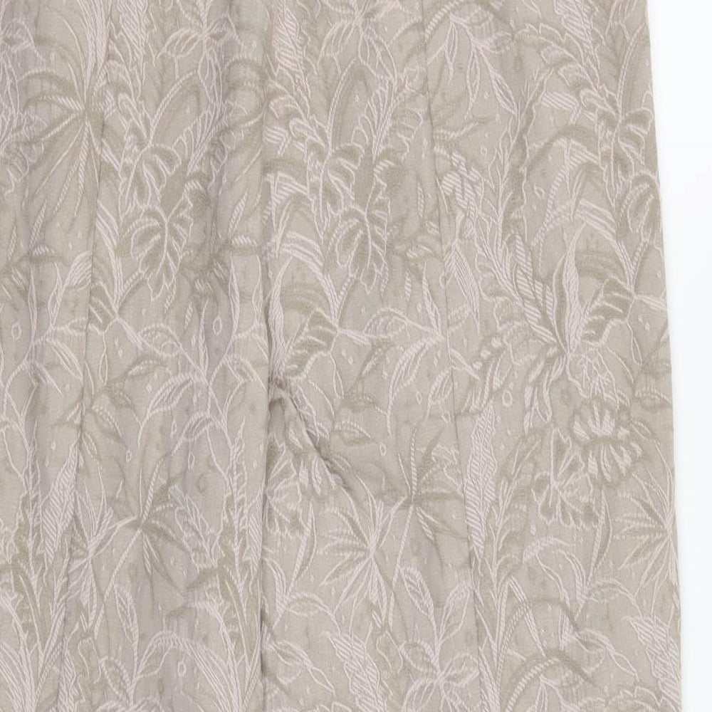 Robell Womens Beige Floral  Trousers  Size 16 L23 in