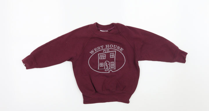 Russell Girls Purple Pullover Sweatshirt Size 3-4 Years