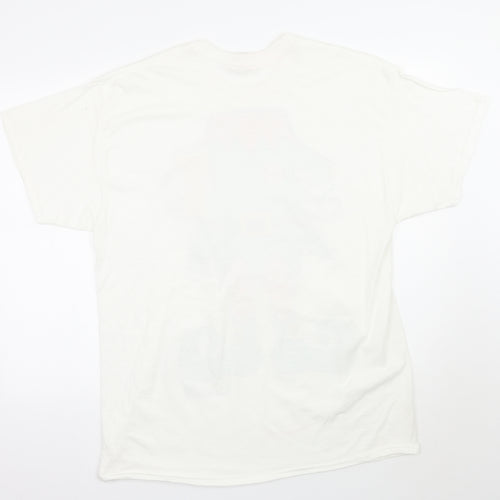 Gildan Mens White    T-Shirt Size XL  - Xmas